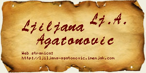 Ljiljana Agatonović vizit kartica